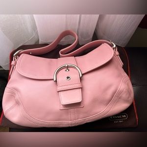 Coach Hand Bag Pink Pre-Owned comes with dust bag